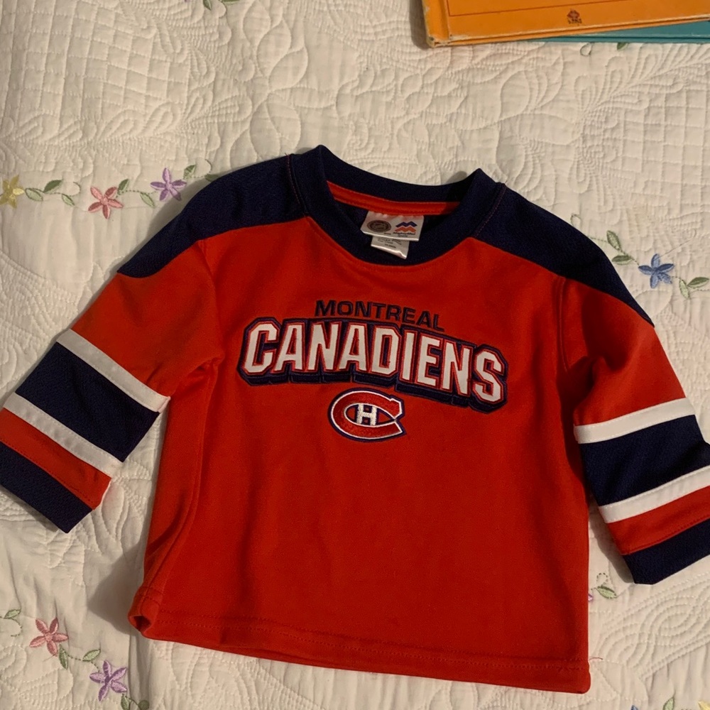 Kids Montreal Canadiens Red and Blue Jersey